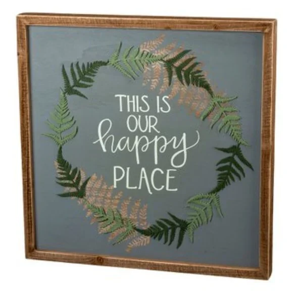 Primitives By Kathy Cartello Inset Box – Scritta 'Be Happy It Drives People Crazy', Legno, 20,3x15,2x4,4 Cm
